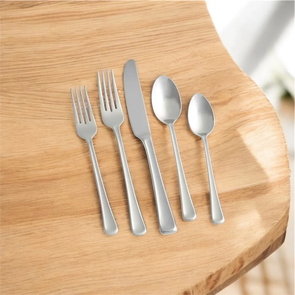 Gorham Crate & Barrel SCOOP Mirror 20-Piece Flatware Set New In Box - Picture 13 of 13